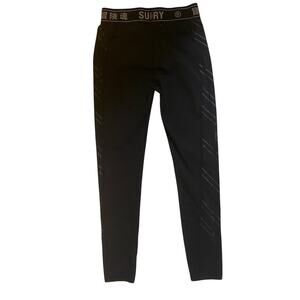 Superdry Leggings Women’s Size 10 Black Pull On Stretch Cotton Blend